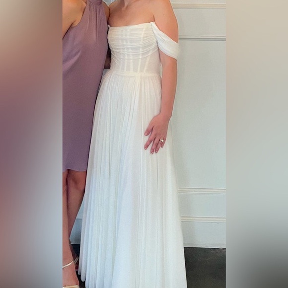 Wtoo by Watters Keala Ruched Corset Wedding Gown Anthropologie BHLDN - Picture 2 of 10